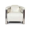 Fauteuil Aviateur Cuir Blanc