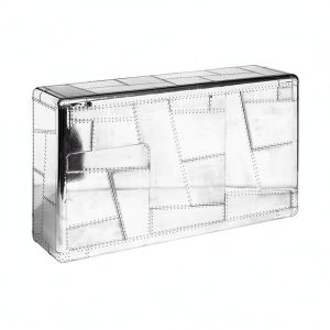 arriere buffet aluminium rivete style aviateur