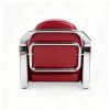 arriere fauteuil aviateur cuir rouge