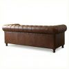 canape cuir et bois