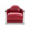 fauteuil aviateur cuir rouge