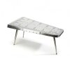 Table Basse Aviateur Aluminium Riveté – Plateau Rectangulaire