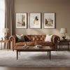 expo canape chesterfield cuir patiné marron