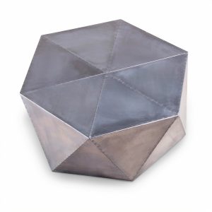 pleatu table hexagonale metallique