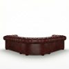 arriere canape d'angle chesterfield cuir vieilli